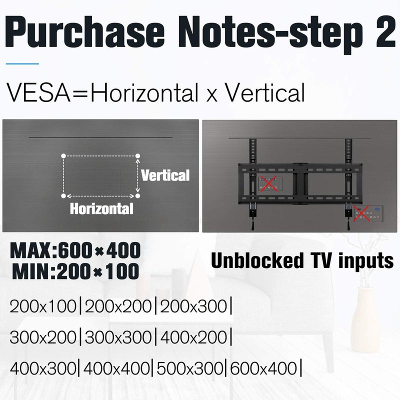 Mounting Dream TV Wall Mount for 37-70 Inch Flat Screen TV - Tilting, Low Profile Space Saving - Max VESA 600 x 400, 132lbs MD2868-LK - Image 5